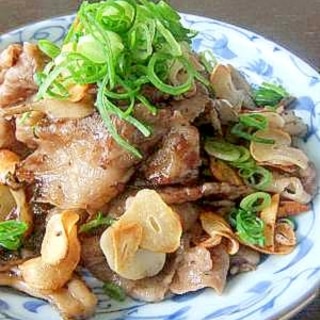 焼肉のタレで★牛ロースと舞茸の炒め物